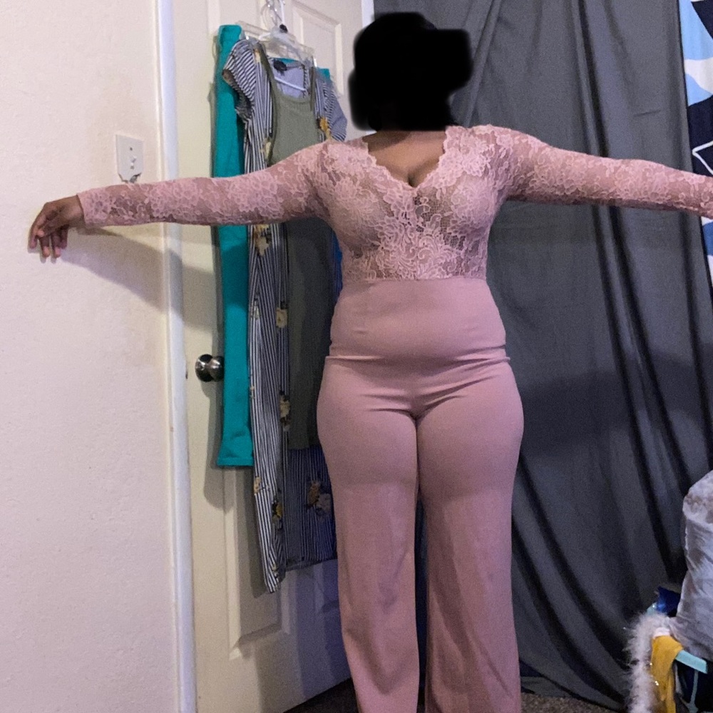 pink jumpsuit